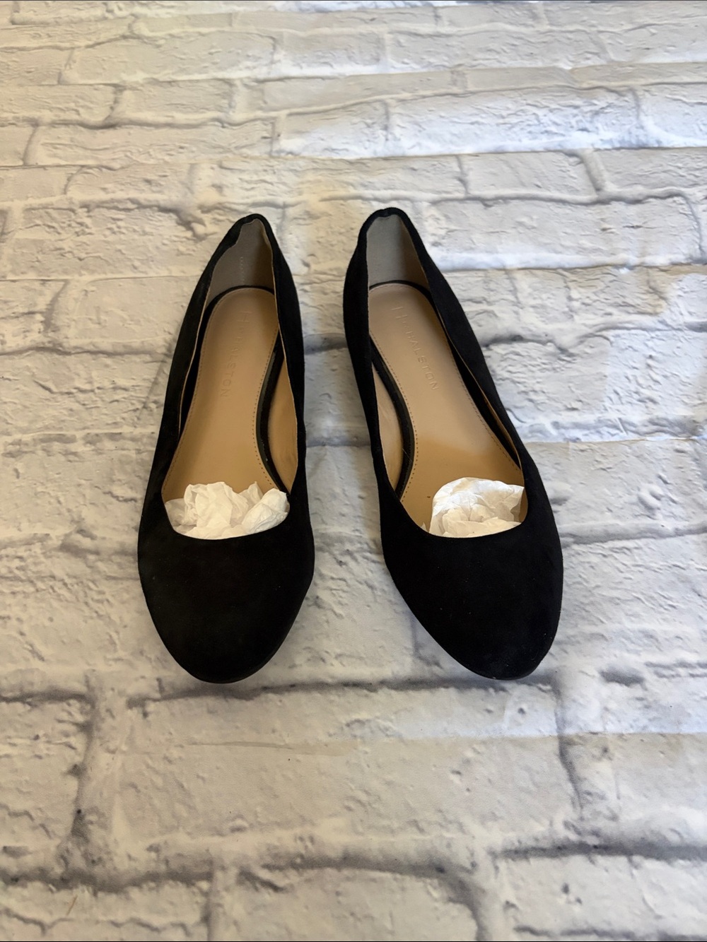 H by Halston Black Suede Women's Ballet Flats